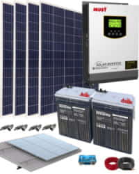 Kit Solar Aislada 1000W 12V 4000Whdia