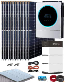 Instalación con inversor solar cargador