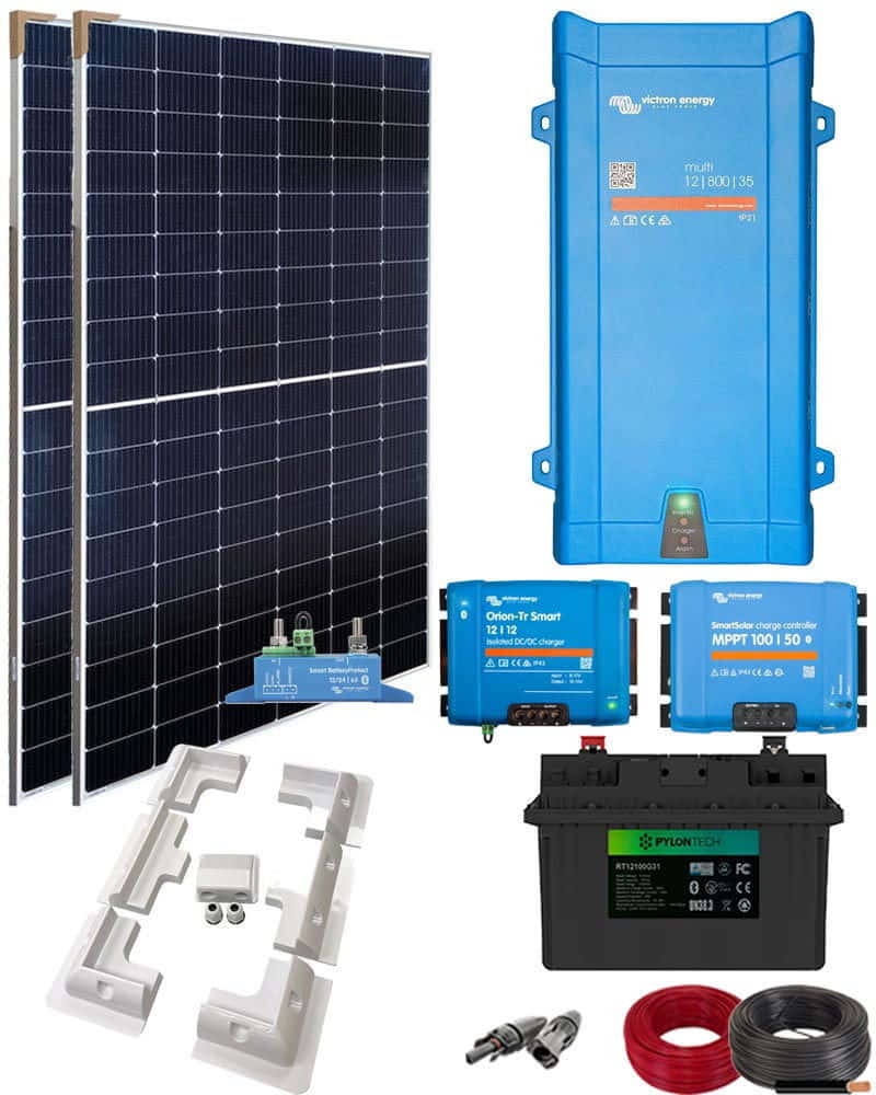 Kit Solar Camper 800W 12V litio 4000Whdia