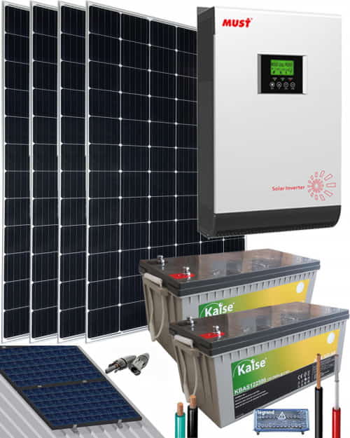 Kit Solar Casa Campo 3000W 24V 7400Whdia | al Mejor Precio