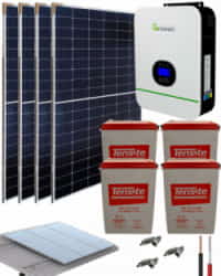 Kit Solar Fotovoltaico 3000W 24V 9000Whdia 