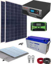 Kit Solar Fotovoltaico 600W 12V 2000Whdia  con Batería de Gel