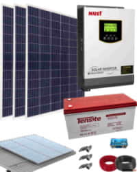 Kit Solar Fotovoltaico Aislada 1000W 12V 3000Whdia 