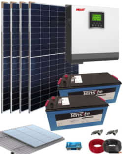 Kit Solar Instalacion Aislada 3000W 24V 6000Whdia