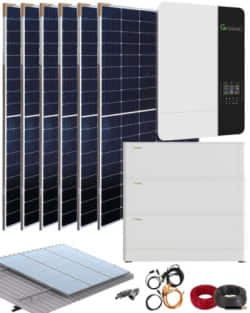 Kit Solar Litio Growatt 3500W 12kWhdia