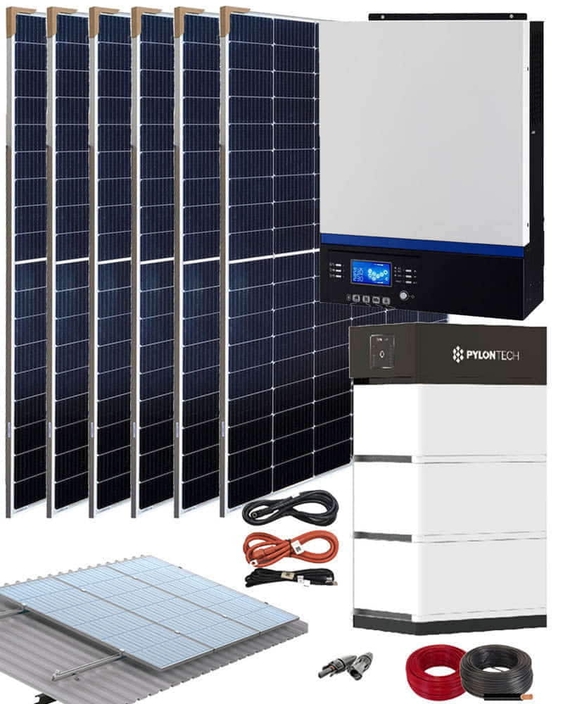 Kit Solar Litio Pylontech 18kWh 5000W 14000Whdia 