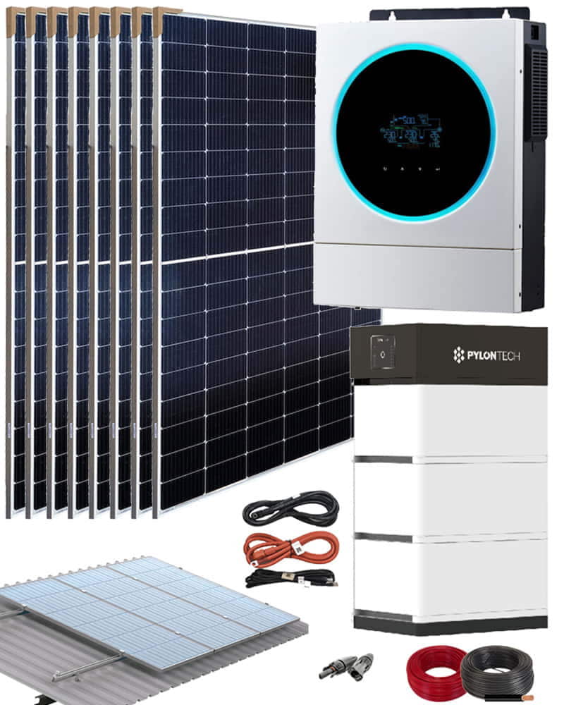 Kit Solar Litio Pylontech 18kWh 5600W 14000Whdia