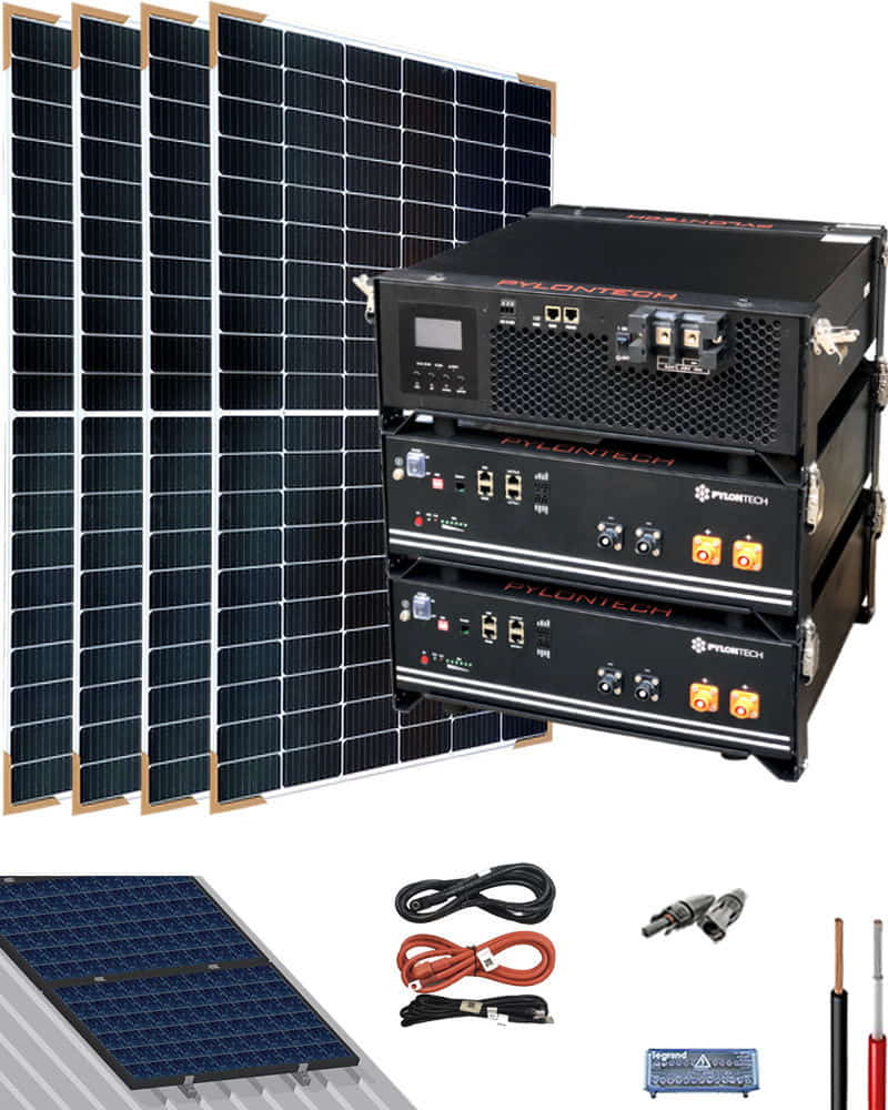 Kit Solar Litio Pylontech 5,6kWh 3000W 7500Whdia 