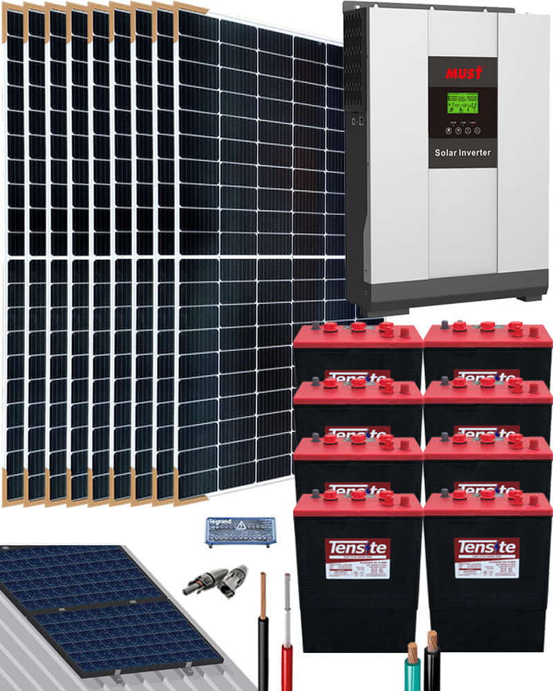 Kit Solar Vivienda Aislada 5000W 48V 16000Whdia | al Mejor Precio