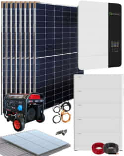 Kit Solar Vivienda Permanente 5000W 48V 18500Whdia