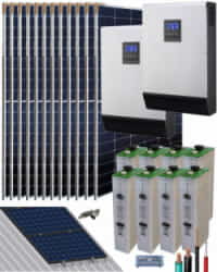 Kit Solar Vivienda Unifamiliar 10000W 48V 25600Whdia 