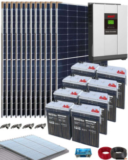 Kit Solar Vivienda Unifamiliar 5000W 48V 20000Wh-dia