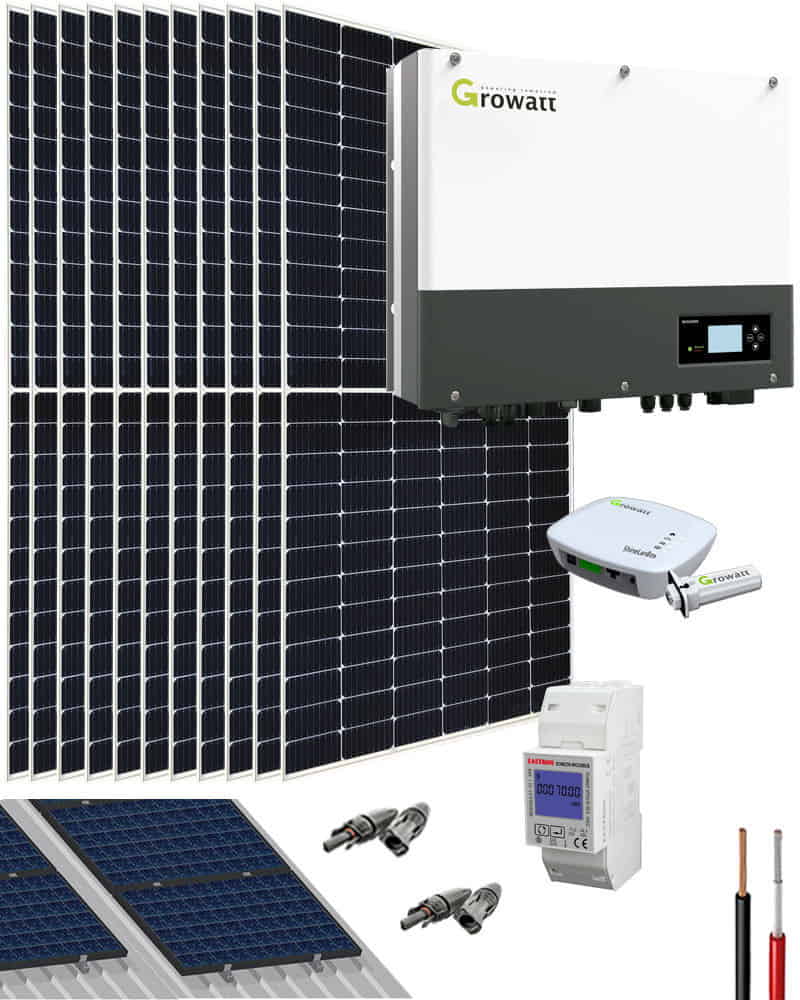 Kit Autoconsumo Solar 5000W 27000Whdia Growatt | al Mejor Precio