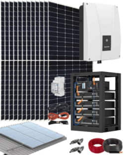 Instalación con inversor solar híbrido