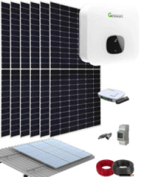 Kit Solar Residencial 2500W 12500Whdia Growatt