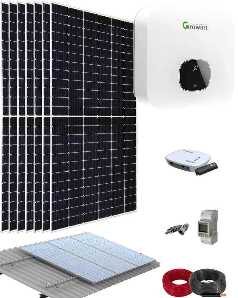Kit Solar Residencial 3000W 6388kWhaño Growatt