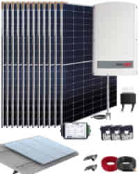 Kit Solar Trifásico 9000W SolarEdge 46000Whdia 